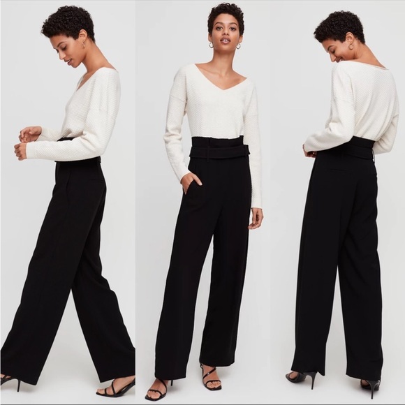 Babaton Pants - Aritzia Babaton Jermaine Black Belted Pants